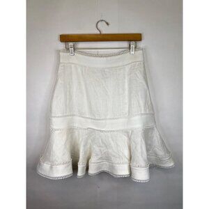 Keepsake Porcelain Ardour Skirt A Line Ruffle Bridal Wedding Women's Size 8